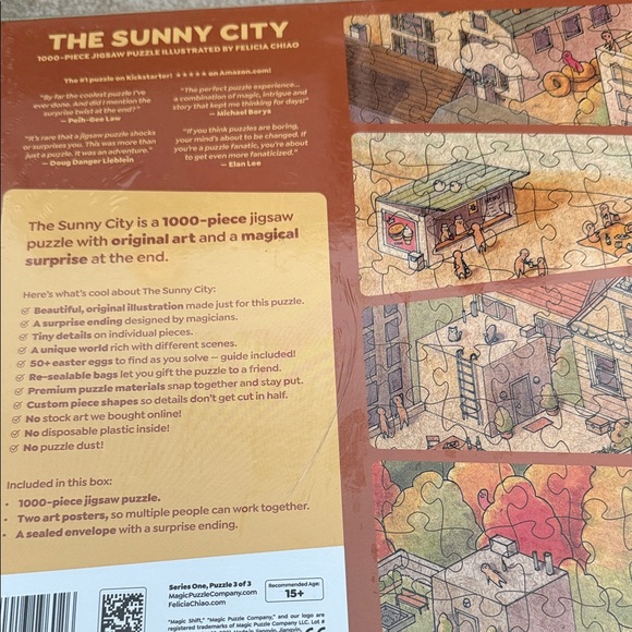 The Sunny City Jigsaw Puzzle - 1000 Pieces - Picture 2 of 2